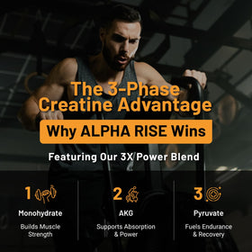 Tablettes de créatine ALPHA RISE avec l'emballage