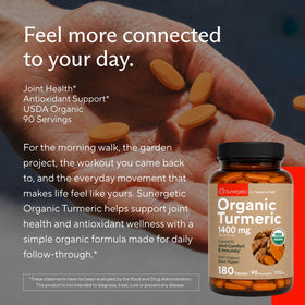 Tablettes de curcuma bio Sunergetic, prise facile