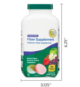 Tablettes de fibres chewables saveur pomme verte, emballage ouvert