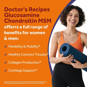 Tablettes de glucosamine Doctor's Recipes sur une surface blanche