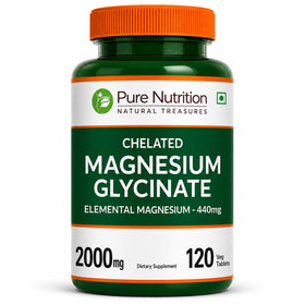 Tablettes de Magnésium Chélaté PURE NUTRITION en vue de face