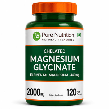 Tablettes de Magnésium Chélaté PURE NUTRITION en vue de face