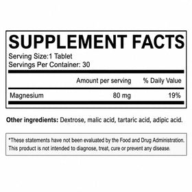 Tablettes de magnésium H2 Qoenba avec un fond naturel