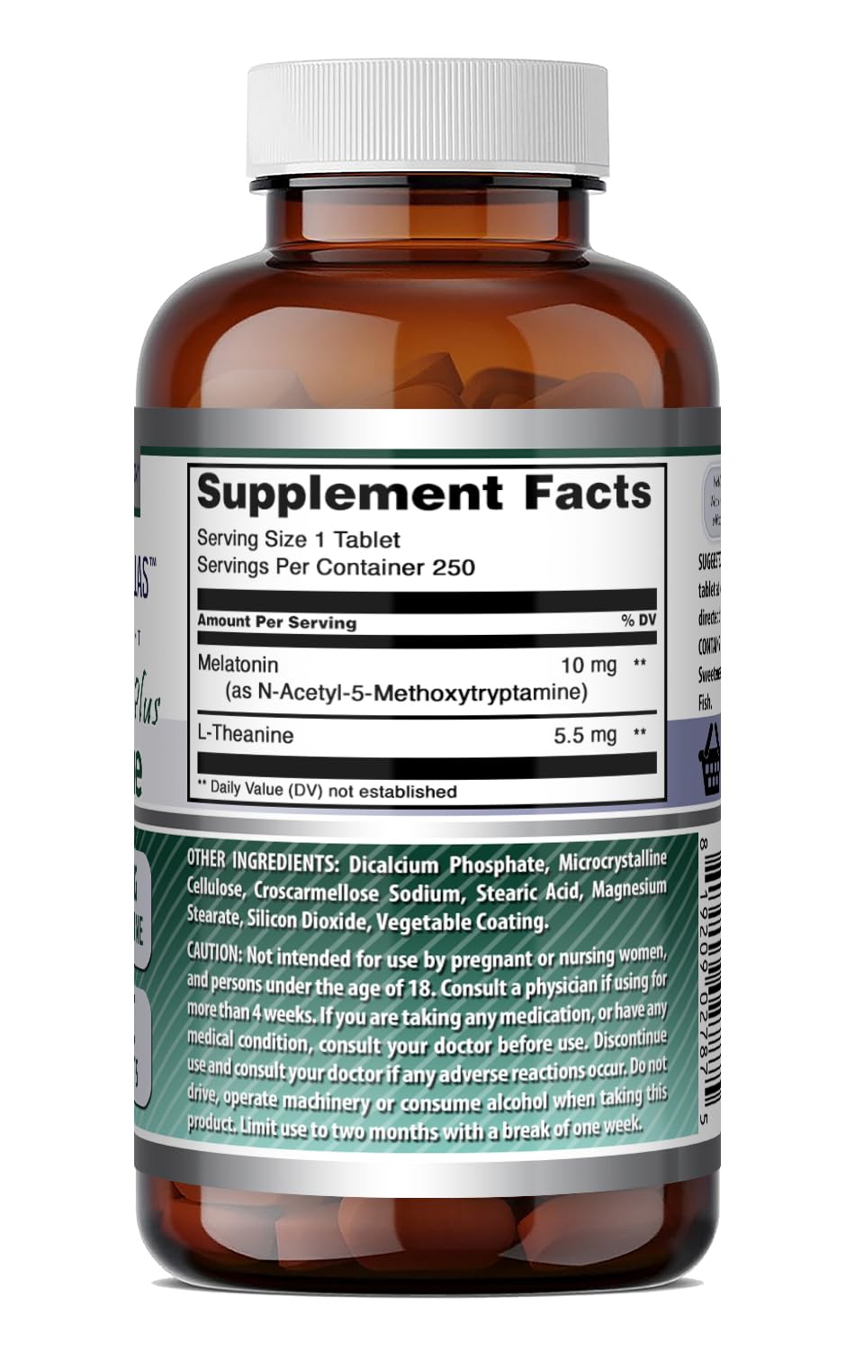 Tablettes de Melatonine 10 Mg L-Théanine dans un environnement de sommeil