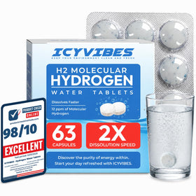 Tablettes de Minéraux Hydrogène ICYVIBES en emballage pratique