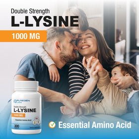 Tablettes de P Puregen Labs L-Lysine 1000 MG dans une main