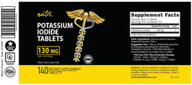 Tablettes de Potassium Iodure 130mg - vue des tablettes