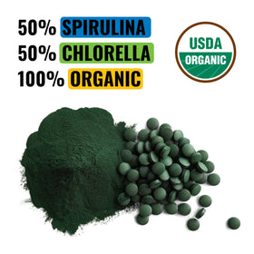 Tablettes de Spiruline Chlorelle Bio On Target Living