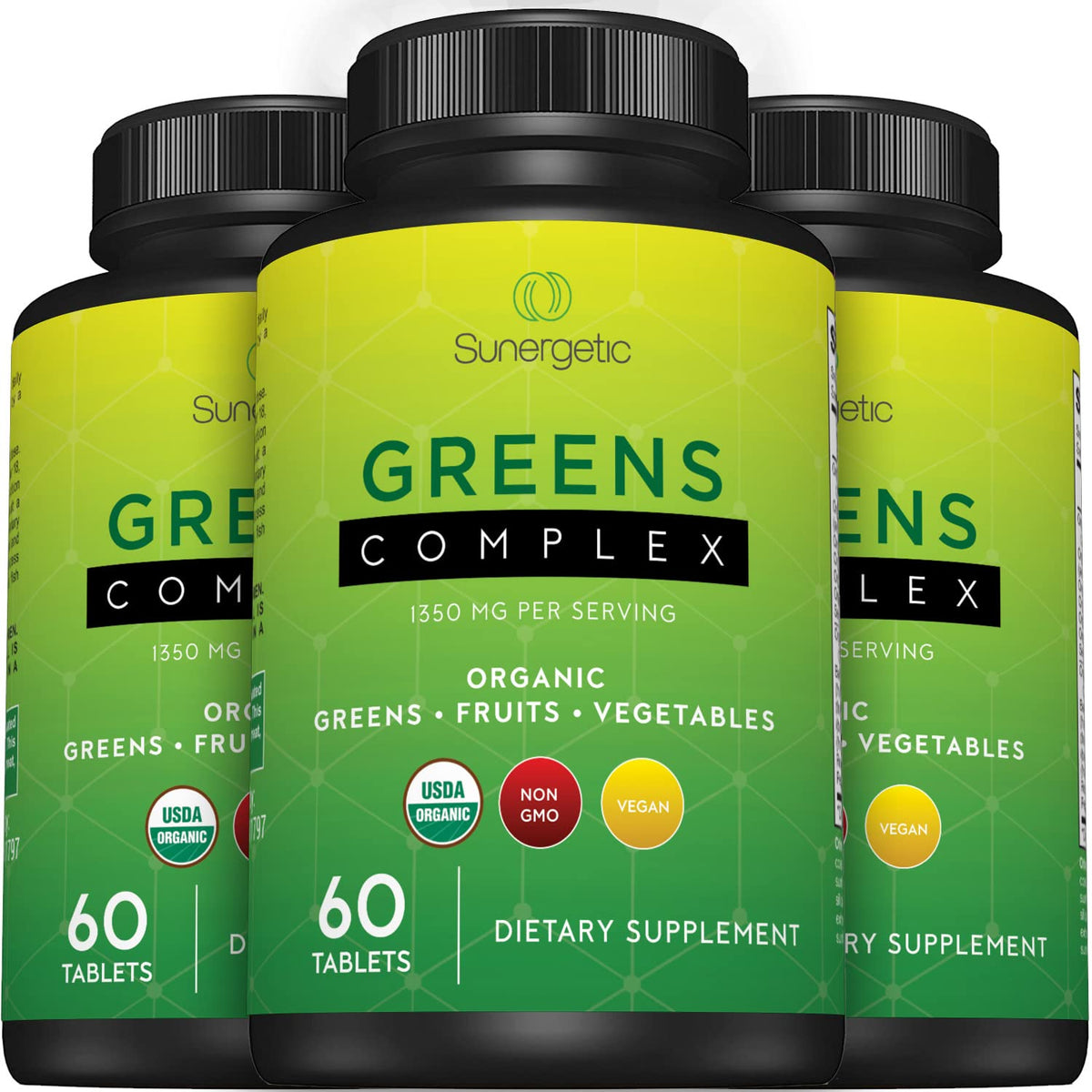 Tablettes de Superfood Sunergetic avec fruits et légumes