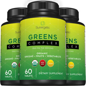 Tablettes de Superfood Sunergetic avec fruits et légumes