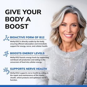 Tablettes de vitamine B12 aSquared Nutrition sur fond blanc