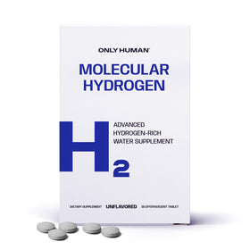 Tablettes effervescentes d'hydrogène moléculaire ONLY HUMAN vues de face