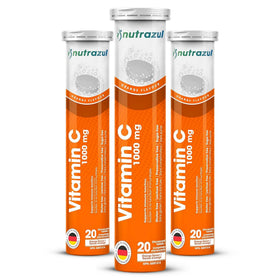 Tablettes effervescentes de vitamine C nutrazul, saveur orange, 1000mg