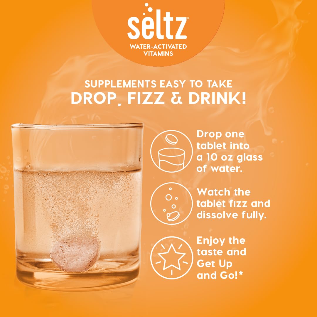 Tablettes effervescentes Seltz sur une table