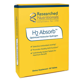 Tablettes H2 Absorb de Researched Nutritionals, vue avant du produit