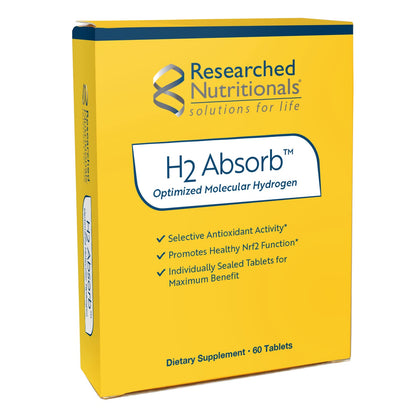 Tablettes H2 Absorb de Researched Nutritionals, vue avant du produit