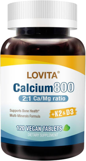 Tablettes LOVITA Calcium Citrate 800 mg avec étiquetage détaillé