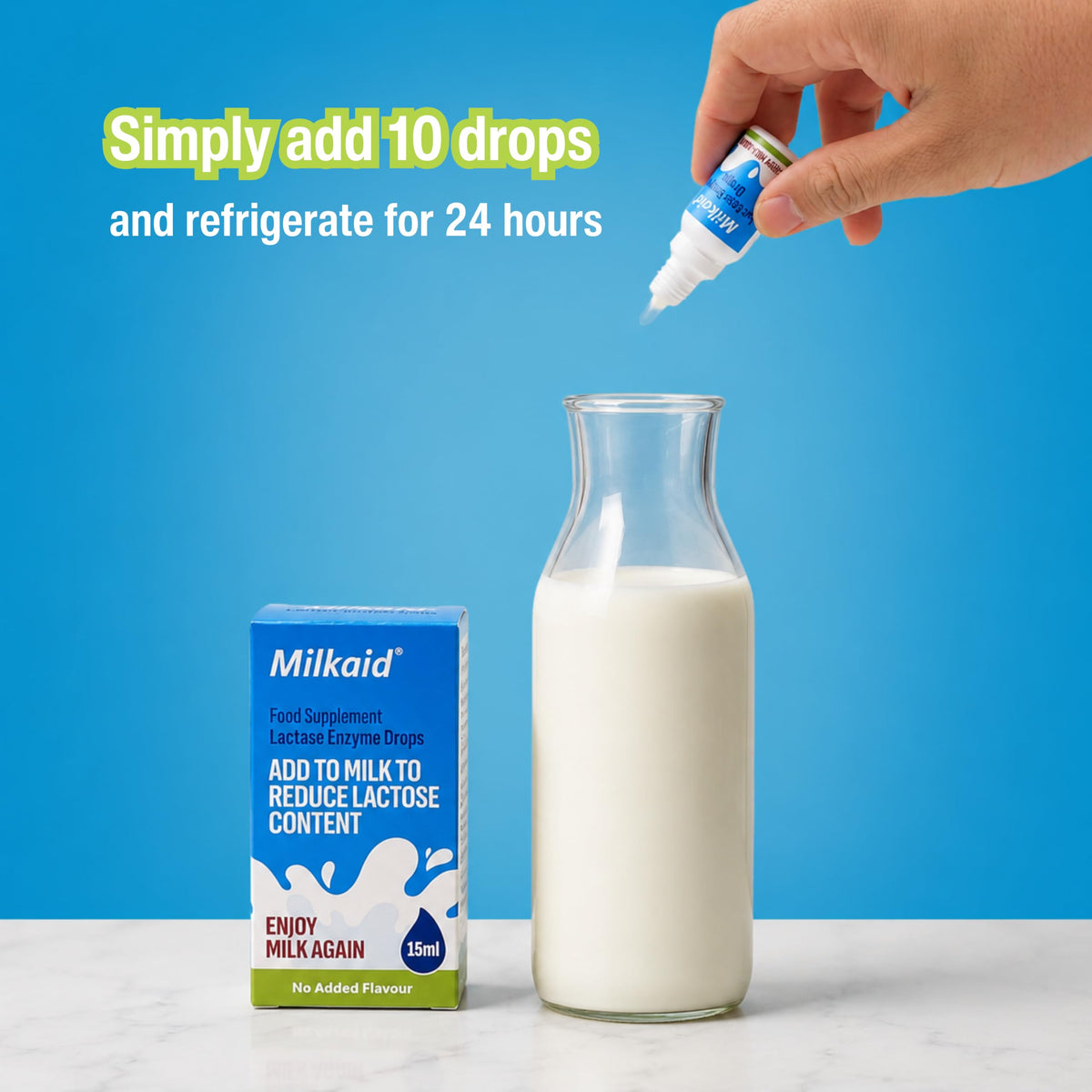 Tablettes Milkaid Junior fraise, présentation côté