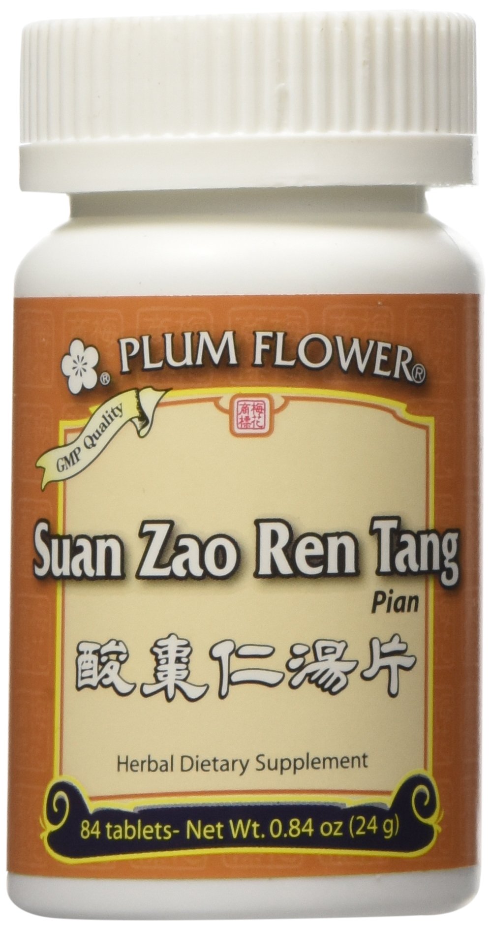 Tablettes Suan Zao Ren Tang de Plum Flowers en boîte, vue de face