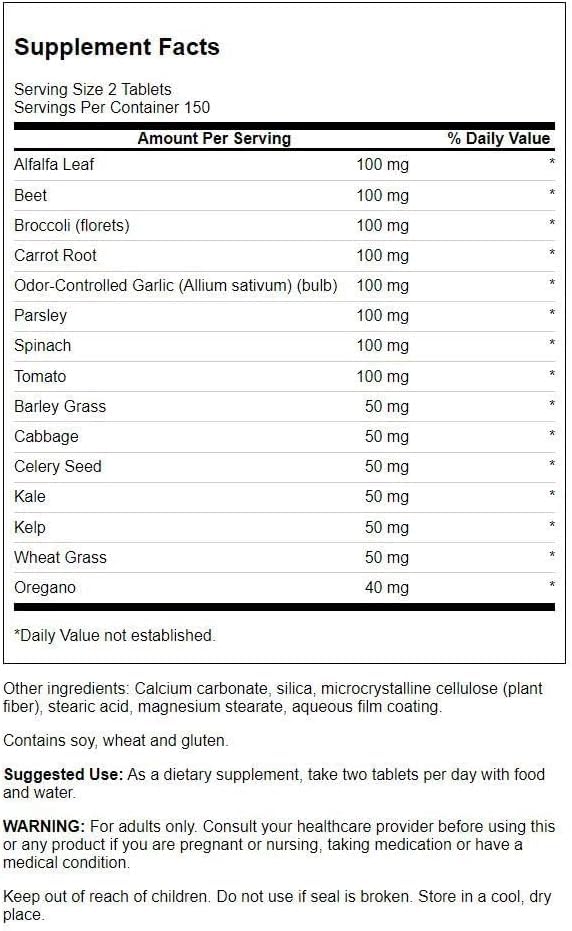 Tablettes Swanson Veggies4Life présentées sur une table
