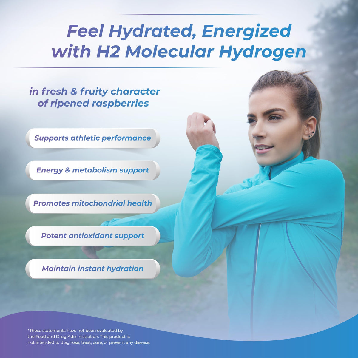 Tablettes WELLNESS EXTRACT H2 sur fond blanc