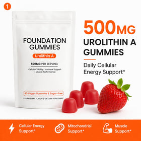 TADALAPRO gummies Urolithin A strawberry flavor close-up