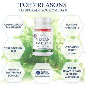 TAHIRO Omega-3 Végétal gélules avec emballage