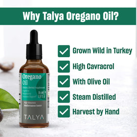 TALYA Huile d'Origan 20 ml sur fond de cuisine