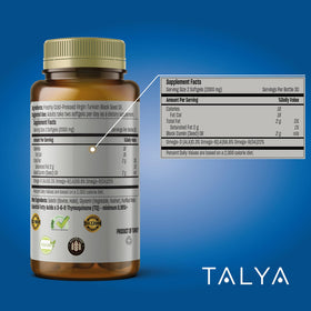 TALYA Huile de Graines Noires 100% Pure 113g - arrière de l'emballage