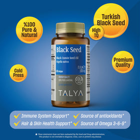 TALYA Huile de Graines Noires 100% Pure 113g - capsules
