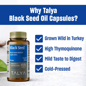 TALYA Huile de Graines Noires 100% Pure 113g - étiquette
