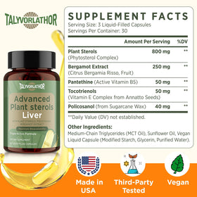 Talyvorlathor Compléments Alimentaires Cholestérol 180 Capsules avec étiquette