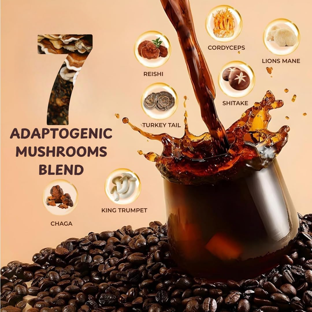 Tasse de café de champignons Vital Ace avec mousse