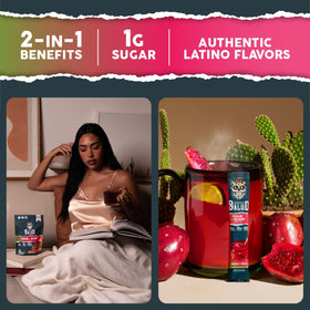 Taste Salud Mélange 2-en-1 Sommeil et Calme, Poire Cactus, préparation dans un verre