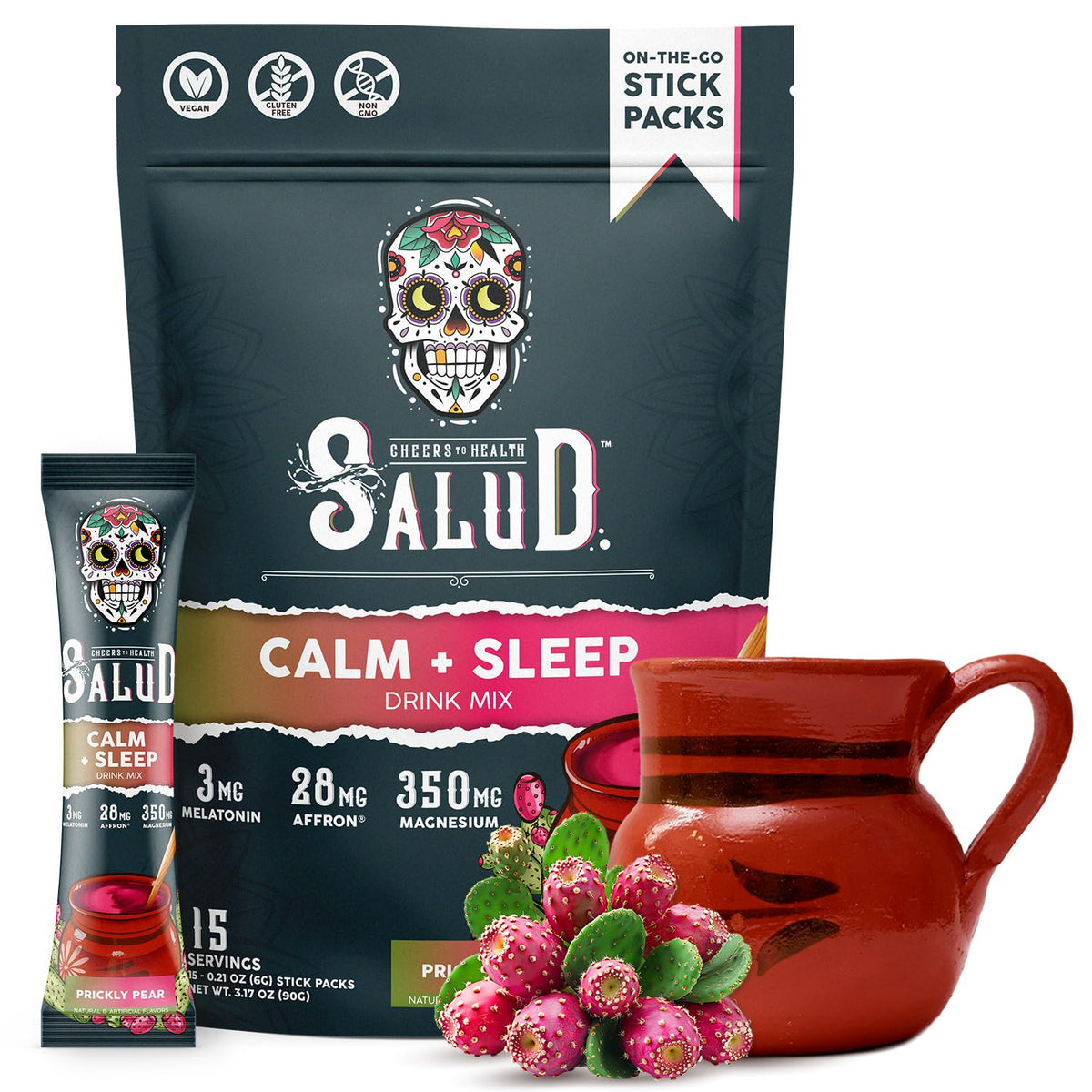 Taste Salud Mélange 2-en-1 Sommeil et Calme, Poire Cactus, sachets individuels