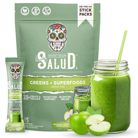 Taste Salud Poudre de Super-aliments 2-en-1 Pomme Verte sachet avant