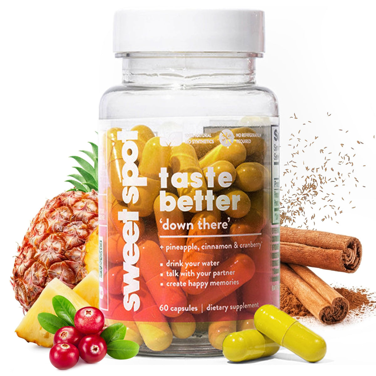TASTE THE SWEET SPOT Complément Alimentaire Santé Vaginale 60 Capsules vue de face