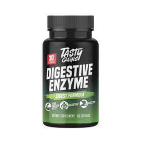 TASTY GAINS Complément Alimentaire Enzymes daily 60 Capsules vue de face