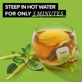 TAZO Thé Vert Zen Bio avec une tasse et une théière