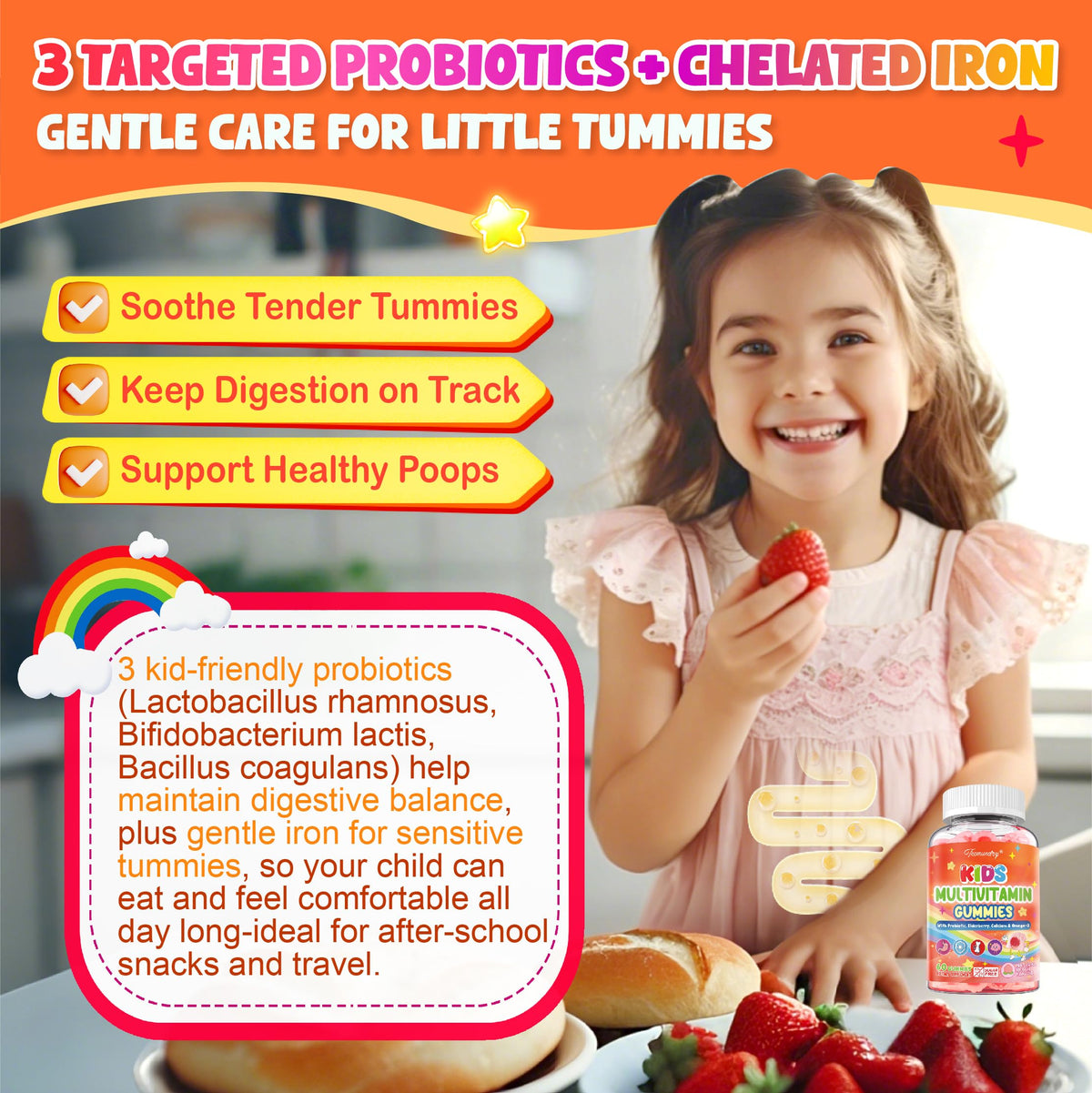 Tcemundry gummies multivitamines enfants sur une table