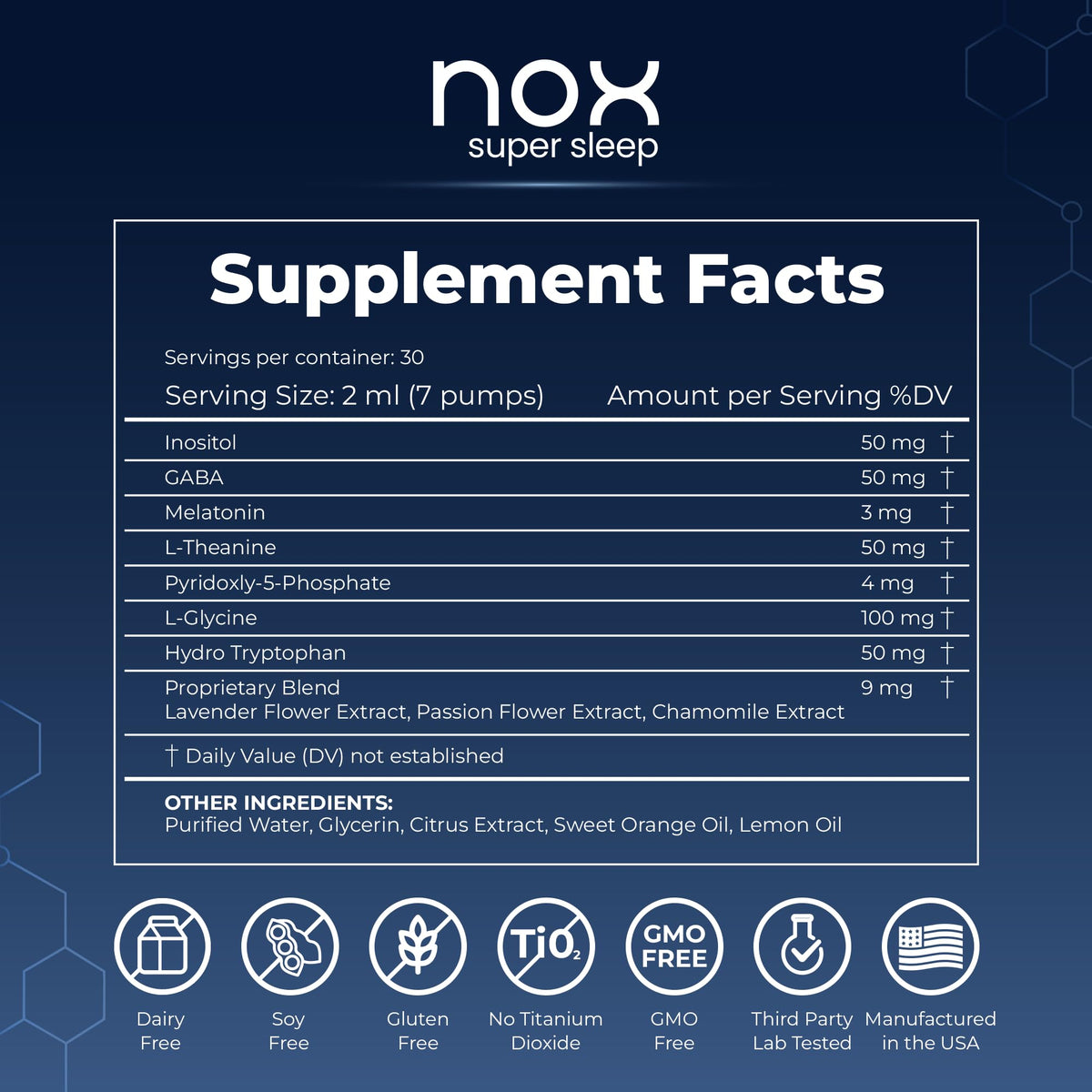te Nox Super Sleep 90ml bouteille ouverte