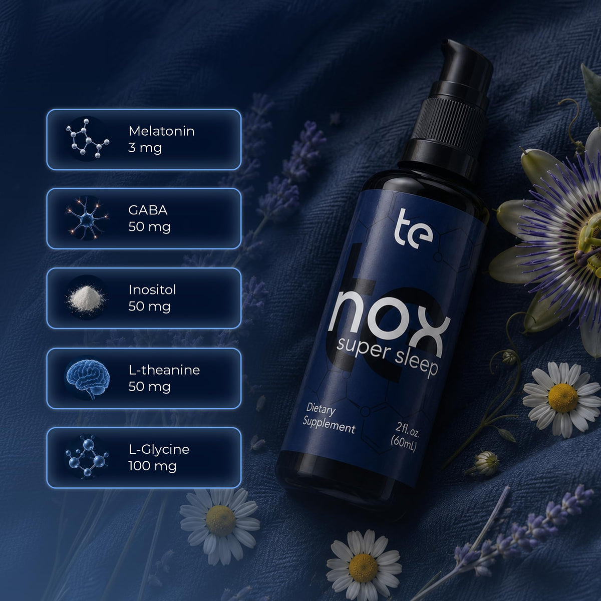 te Nox Super Sleep 90ml étiquette arrière
