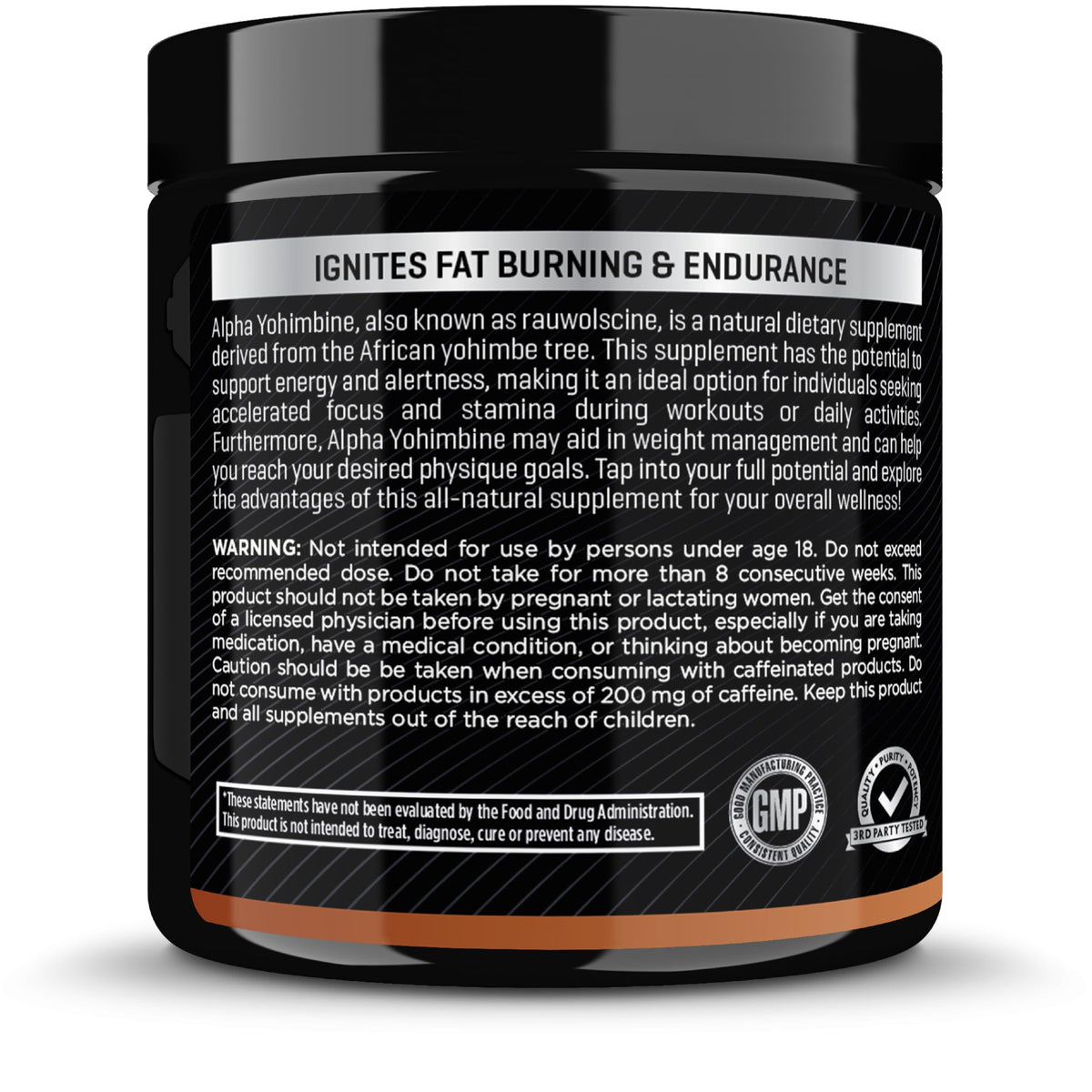 Team Six Supplements Alpha Yohimbine capsules en situation