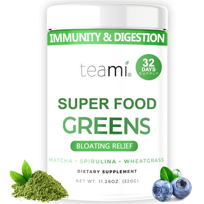 Teami Poudre de Super Greens Bio 390g vue de face
