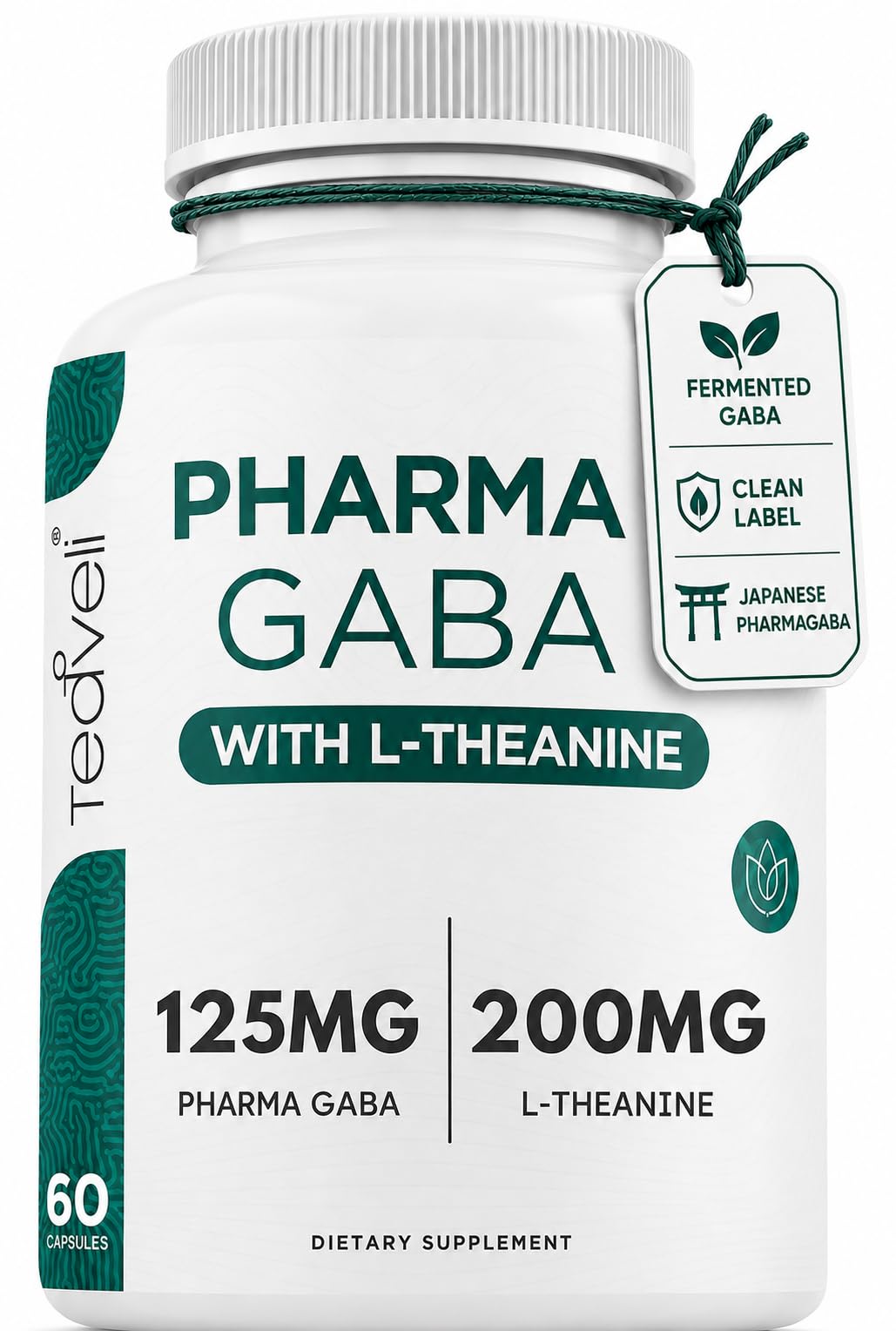 Teaveli GABA L-Theanine 60 capsules végétales vue de face
