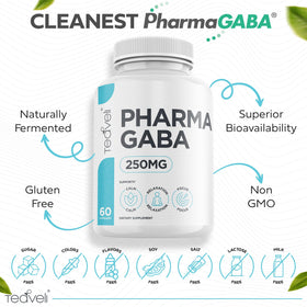 Teaveli Pharma GABA 250 mg capsules montrant la taille de la capsule