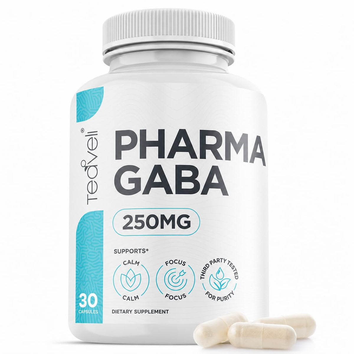 Teaveli Pharma GABA 250 mg flacon de 30 capsules