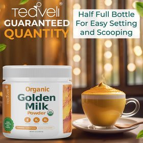Teaveli Poudre de Lait Doré Bio 141g avec ingrédients frais