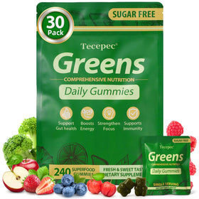 Tecepec Gummies Verts Sans Sucre paquet de 240 gummies