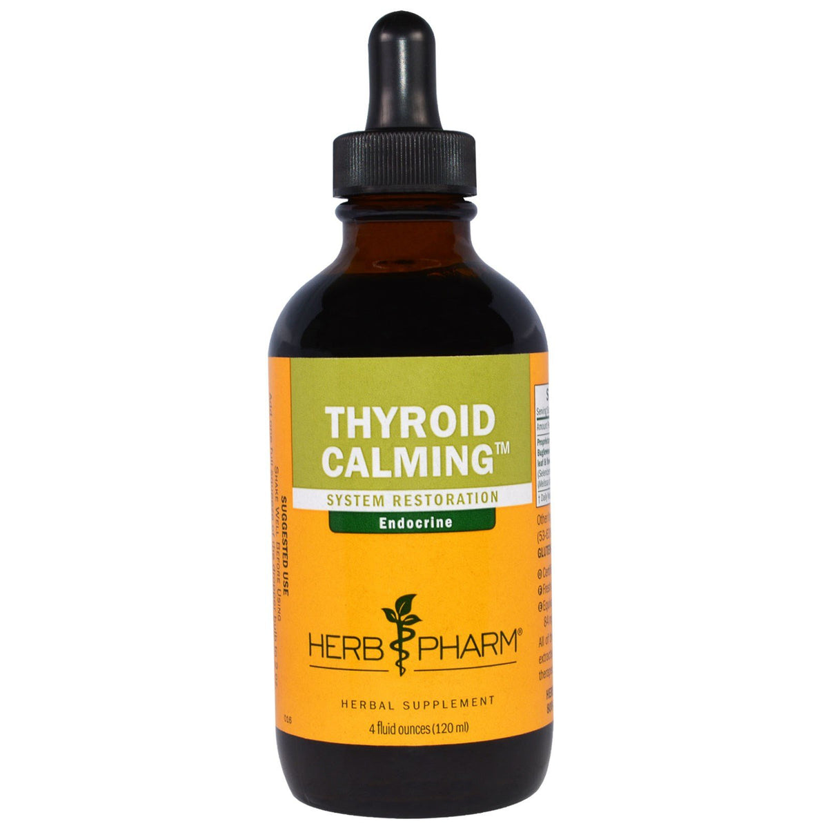 Teinture Calmante pour la Thyroïde Herb Pharm 120 ml, vue avant